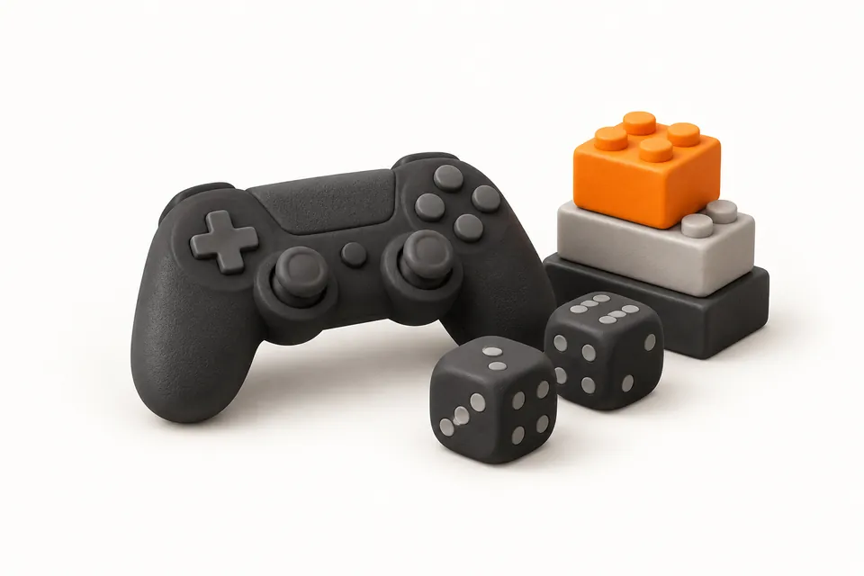 Games and toys illustration, not a photo of this business