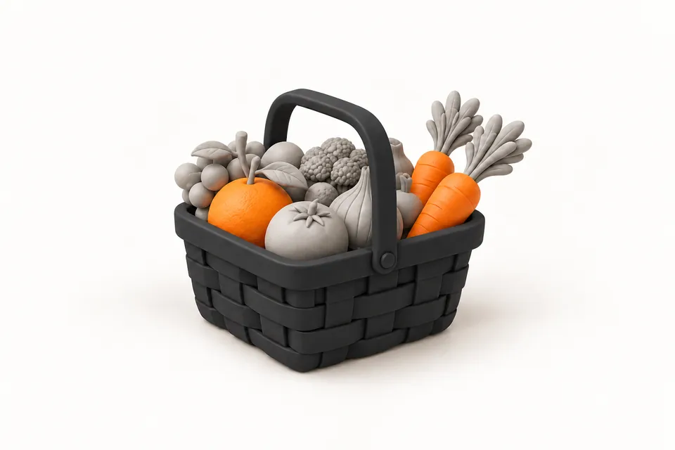Groceries illustration, not a photo of this business