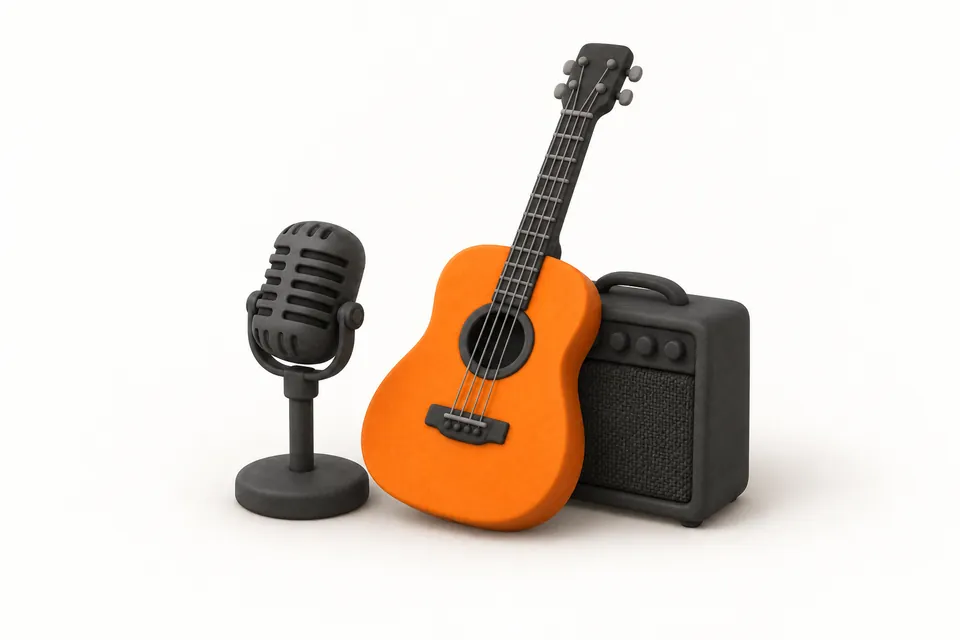 Music and events illustration, not a photo of this business
