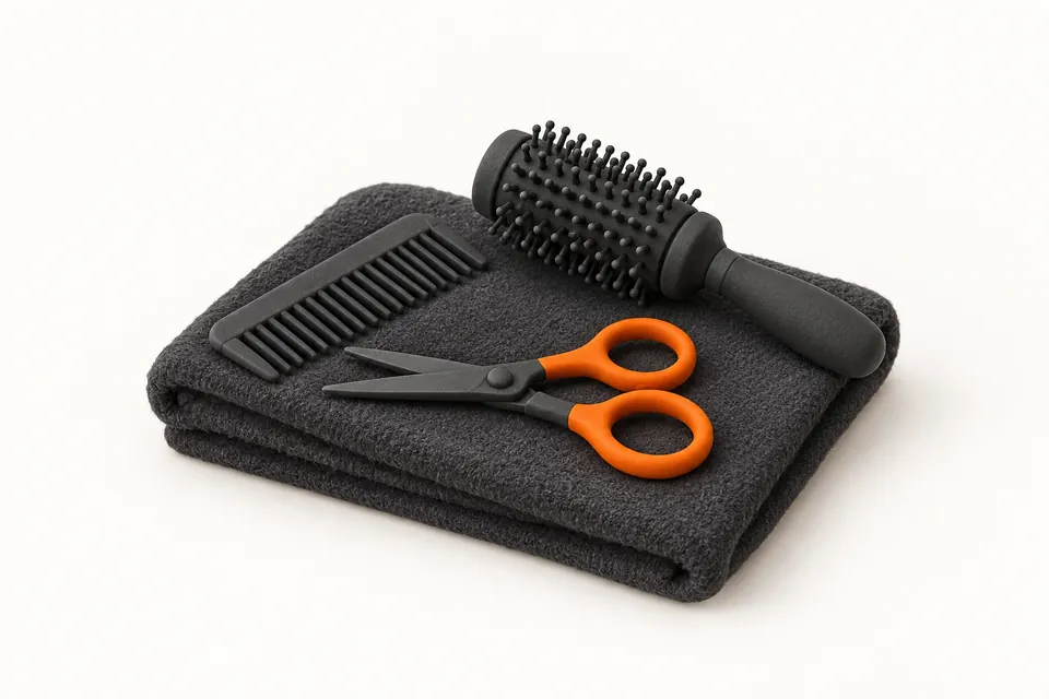 Hair and beauty illustration, not a photo of this business