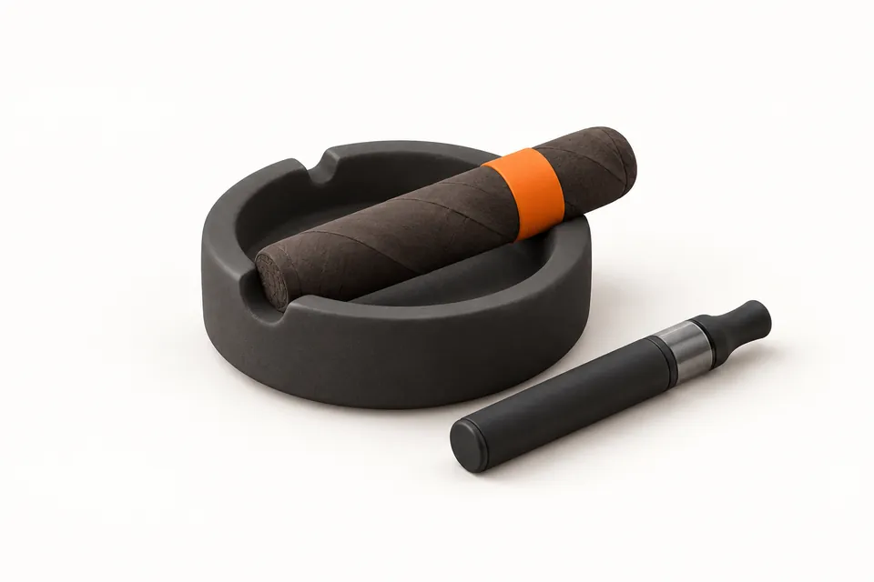Tobacco and vape illustration, not a photo of this business